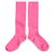 Chaussettes La Haute à côtes rose fluo